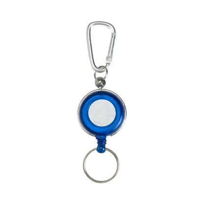 Transparent Round Badge Reel Holder w/ Carabiner & Keyring
