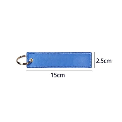 Custom Embroidered Fabric Keychain Tag for Luggage