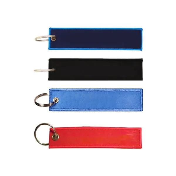 Custom Embroidered Fabric Keychain Tag for Luggage
