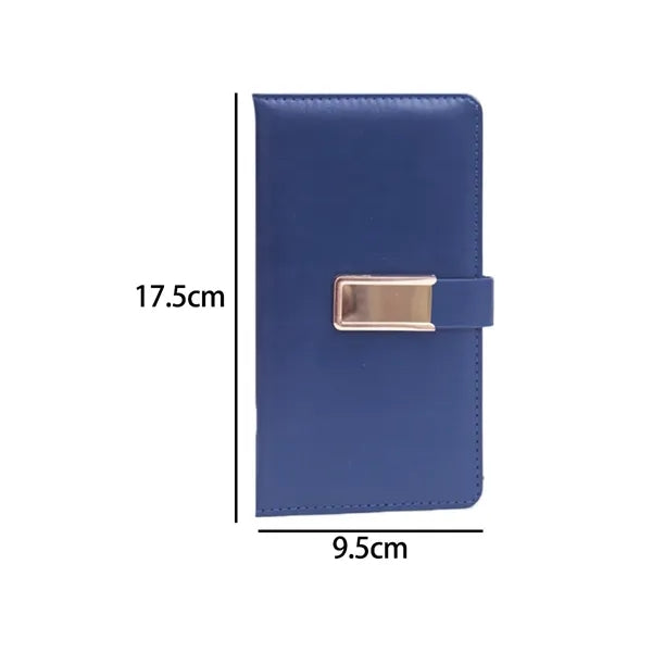 A6 Premium Leatherette Journal with Metal Accent Closure