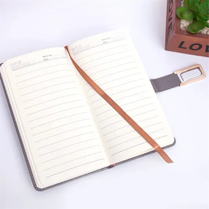 A6 Premium Leatherette Journal with Metal Accent Closure
