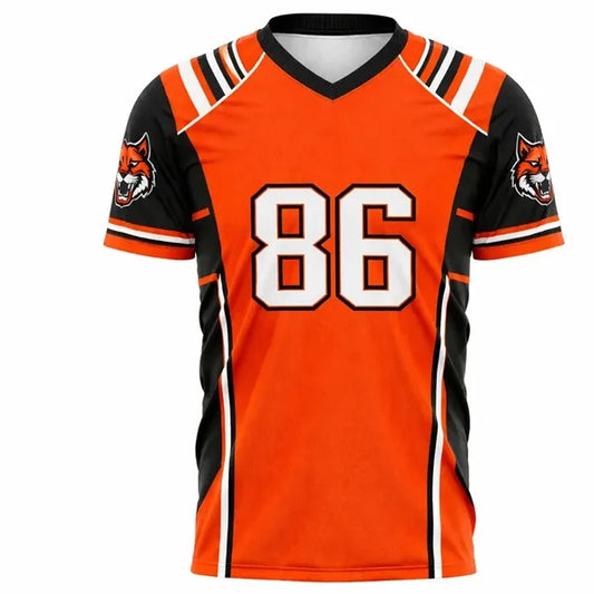 Men's Sublimated Football Fanwear Jersey W/Shoulder & Mesh