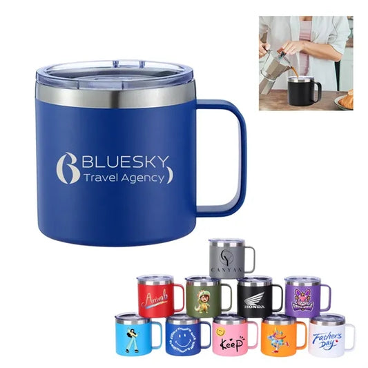 14 OZ Vacuum Insulated Stainless Steel Mug With Lid