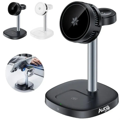 3 in 1 Wireless Charger Cooling Fast Charging Station