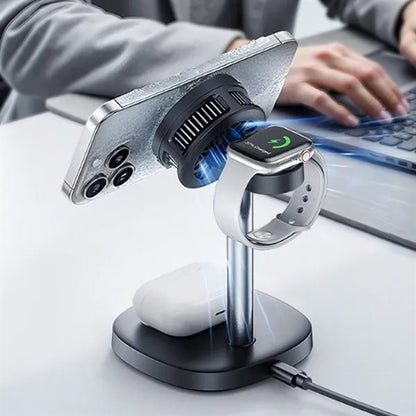 3 in 1 Wireless Charger Cooling Fast Charging Station