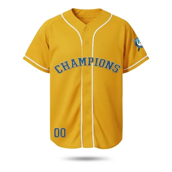 Premium Baseball Jersey Solid Color Full-Button Unisex