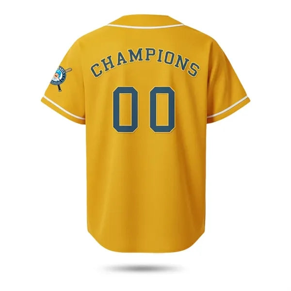 Premium Baseball Jersey Solid Color Full-Button Unisex
