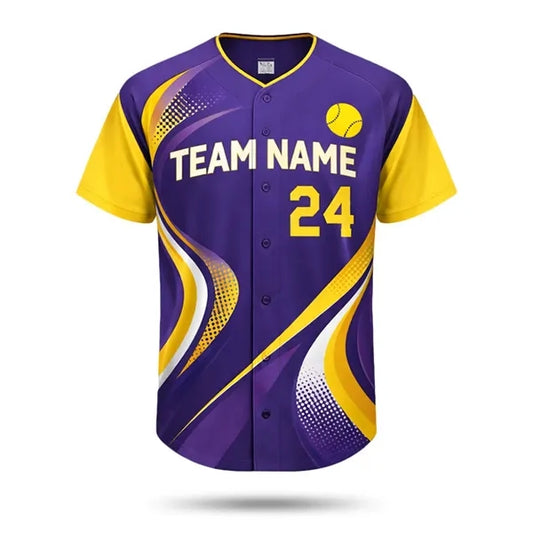 Men's Full Button Sublimated Baseball Jersey