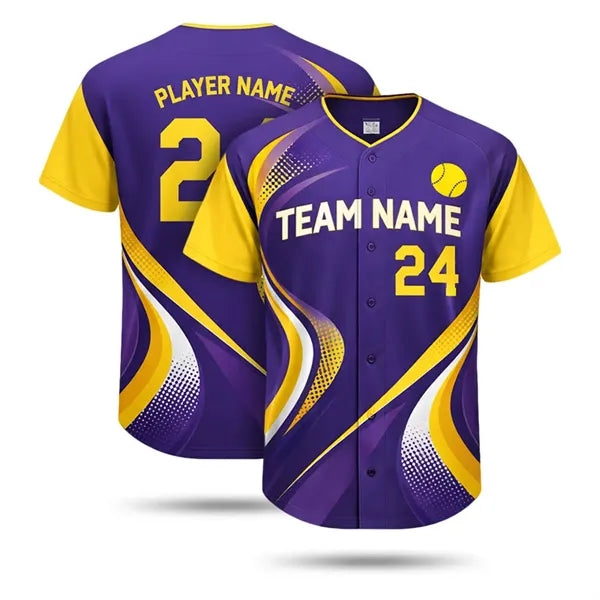 Men's Full Button Sublimated Baseball Jersey