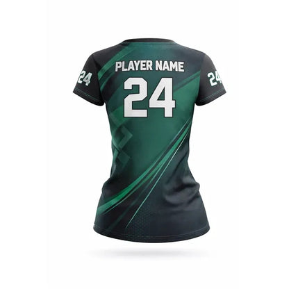 Women's Fanwear Mesh Body Football Jersey Spandex
