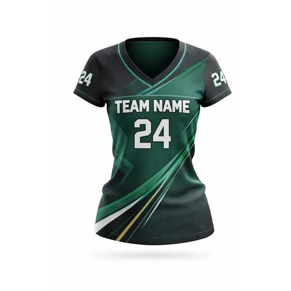 Women's Fanwear Mesh Body Football Jersey Spandex