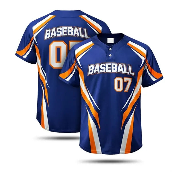 Premium Men's Sublimated 2 Button Baseball Jersey