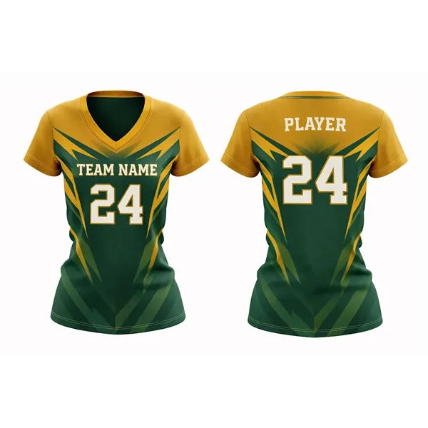 Women's Football Fanwear Sublimated Jersey with Mesh Siding