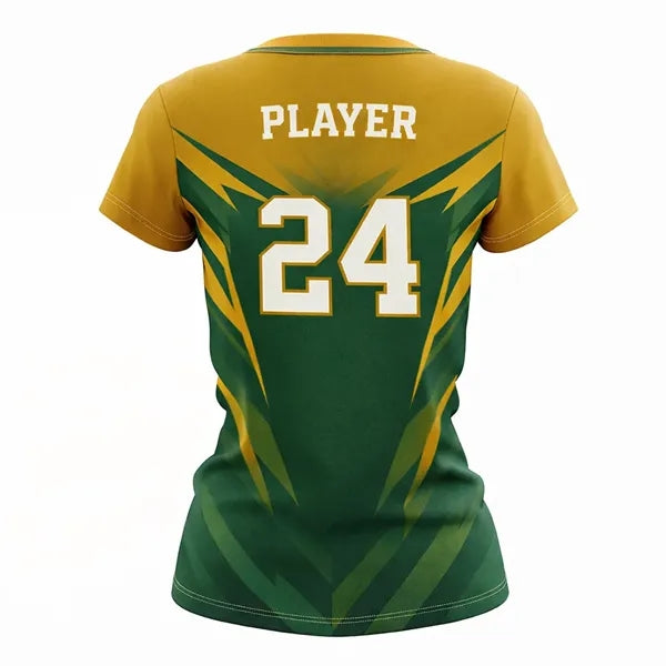 Women's Football Fanwear Sublimated Jersey with Mesh Siding