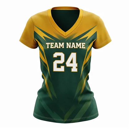 Women's Football Fanwear Sublimated Jersey with Mesh Siding