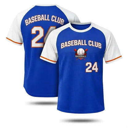 Men's Solid Color Crew Neck Raglan Baseball Jersey