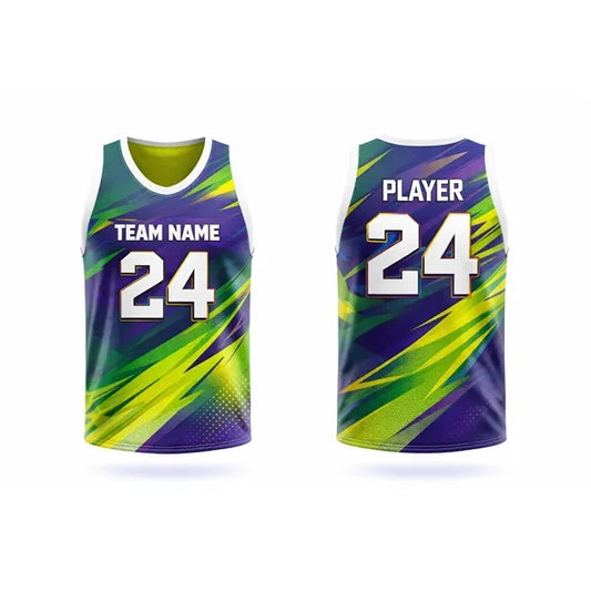Unisex Sublimated UPF Mesh Reversible Basketball Jersey