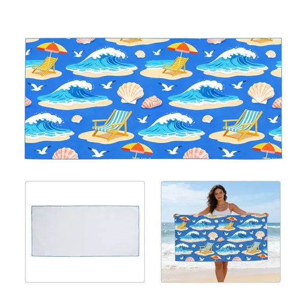 60"x30" Full Color Microfiber Sandproof Beach Towel