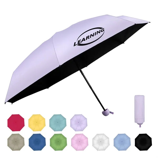 41" Arc Portable Mini 5 Fold Capsule Umbrella With Pouch