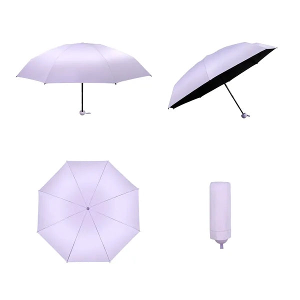 41" Arc Portable Mini 5 Fold Capsule Umbrella With Pouch