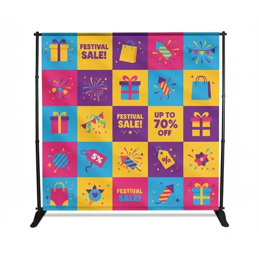 Step and Repeat Backdrop, Double Sided Package (9ft x 8ft)