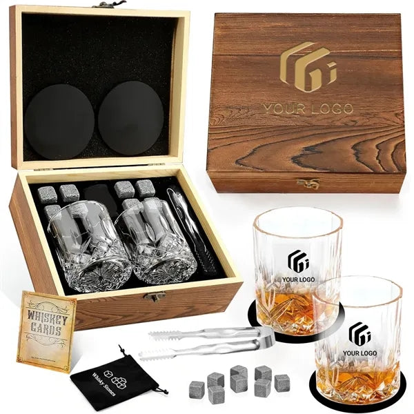 Birthday men dad husband whiskey stones glasses gifts set