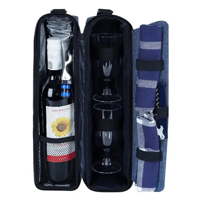 Oxford Insulated Wine Tote Cooler with Strap