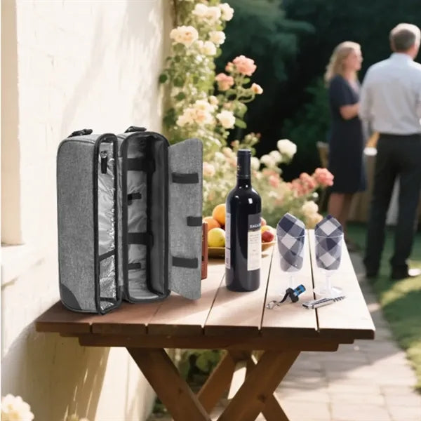 Oxford Insulated Wine Tote Cooler with Strap