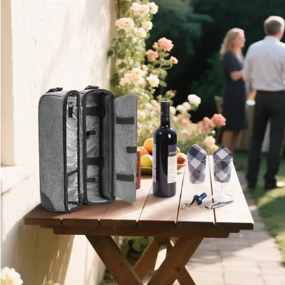 Oxford Insulated Wine Tote Cooler with Strap