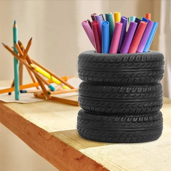 Tire-shaped pen holder creative desktop storage