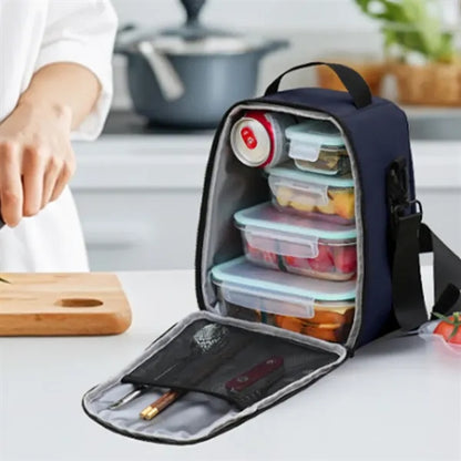 Insulated Cooler Lunch Bag with Shoulder Strap