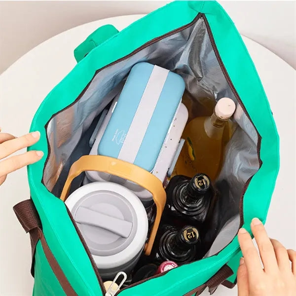 Large Insulated Cooler Tote Bag with Pocket