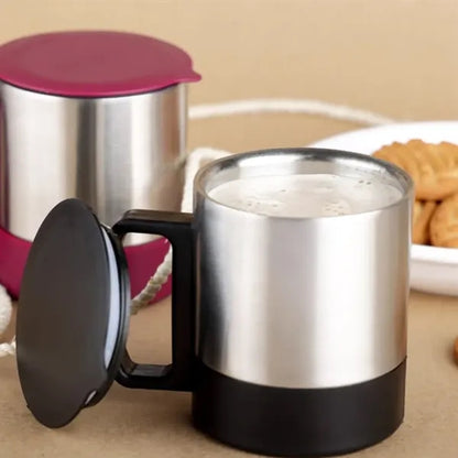7.5oz. l Stainless Steel Mug with Color Lid and Handle