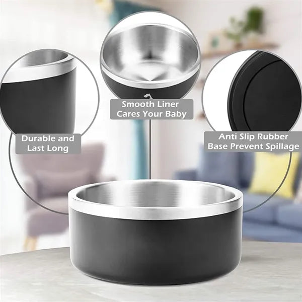 16oz Stainless Steel Pet Bowl with Color Coating