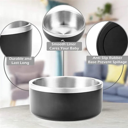 16oz Stainless Steel Pet Bowl with Color Coating