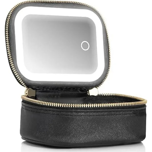 Makeup Bag With Mirror Light-Filling