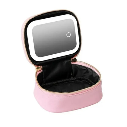 Makeup Bag With Mirror Light-Filling
