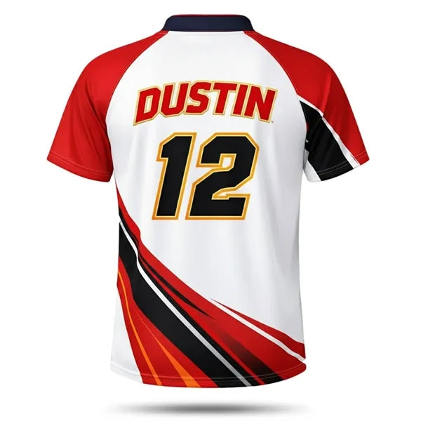 Premium Sublimated Mandarin Collar Raglan Baseball T-shirt