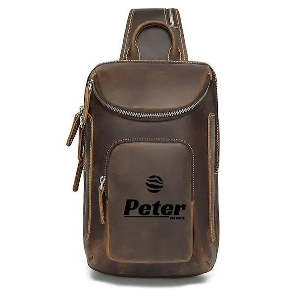 Vintage Full Grain Leather Sling Bag