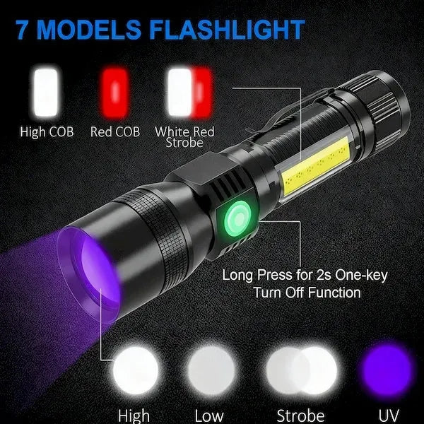 Super Bright Magnetic COB Work Flashlight