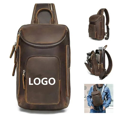 Vintage Full Grain Leather Sling Bag