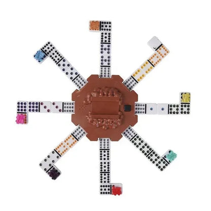 Aluminum Case Mexican Train Dominoes Set