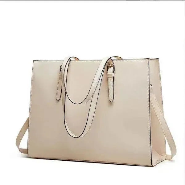 Leather Laptop Tote Bag for Women