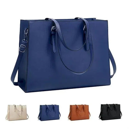 Leather Laptop Tote Bag for Women