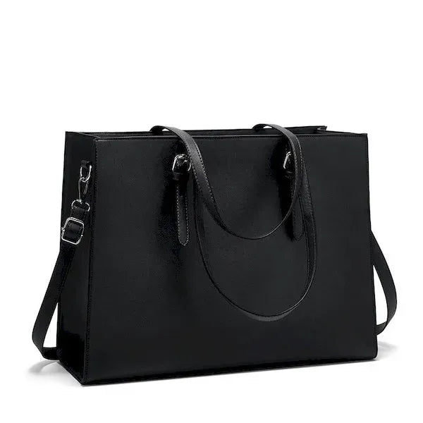 Leather Laptop Tote Bag for Women
