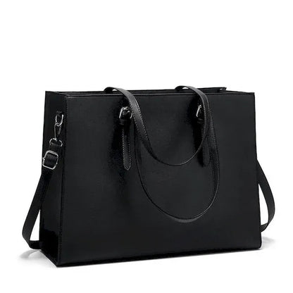 Leather Laptop Tote Bag for Women