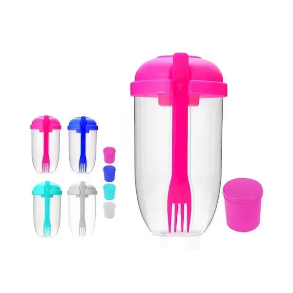 1000Ml Salad Shaker / Bowl Container Set