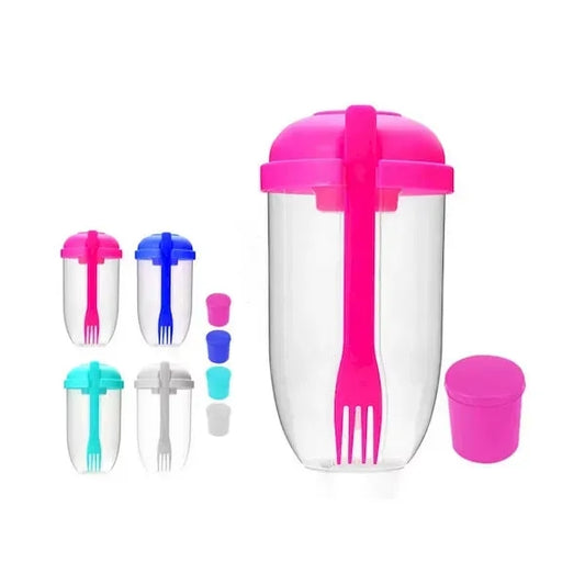1000Ml Salad Shaker / Bowl Container Set