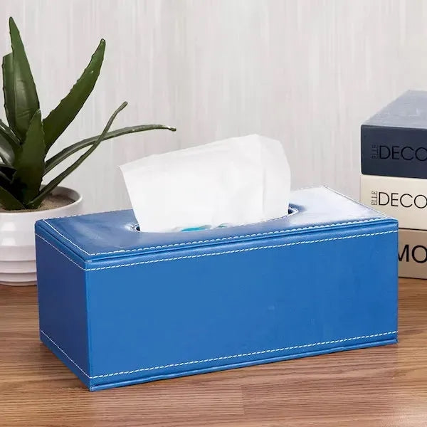 Rectangular PU Leather Tissue Box Holder