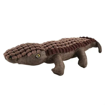Plush Crocodile Sounding Dog Biting Toy